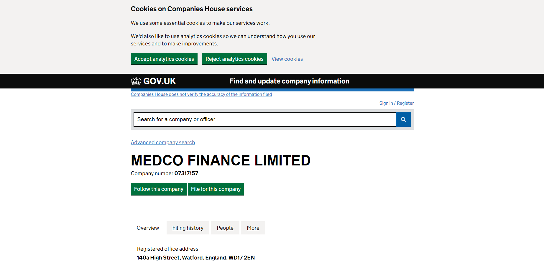 Medco Finance Limited — Review